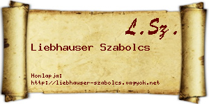 Liebhauser Szabolcs névjegykártya